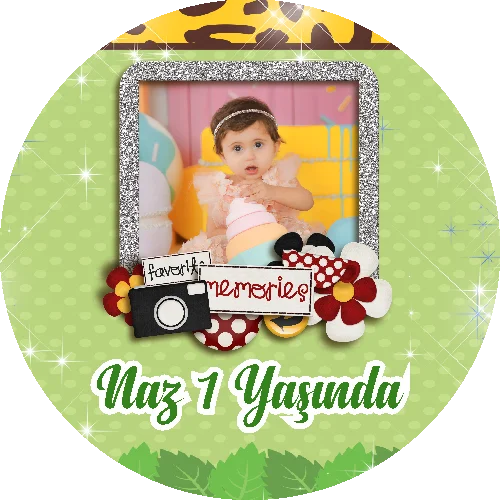 Safari Temalı yuvarlak Açacak Magneti